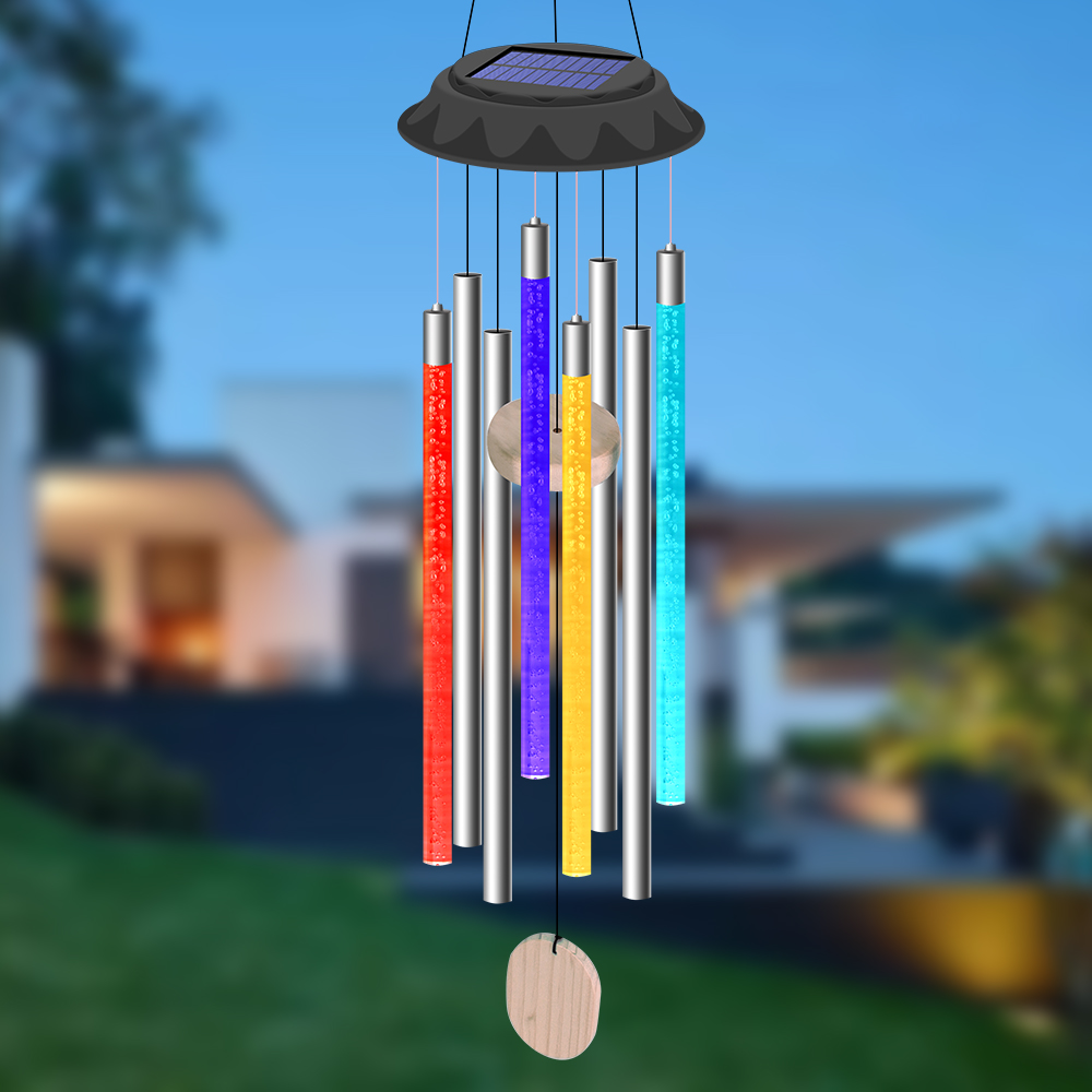 Wind Chime Tubular - Светодиодные ветряные колокольчики на солнечной батарее,