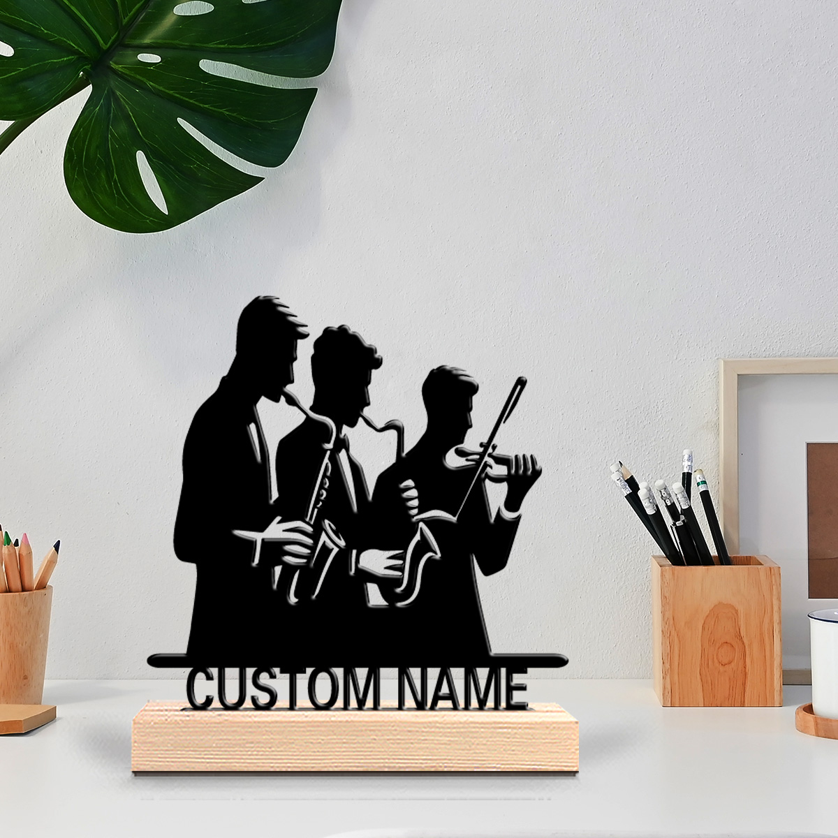 Musical Instrument And Name - 1 шт. Металлическая статуэтка с индивидуальным