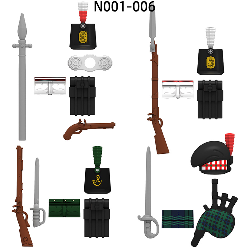 Bagpipe Practice Chanter - N001-N006 Британский NCO Fusilier 95-й винтовки