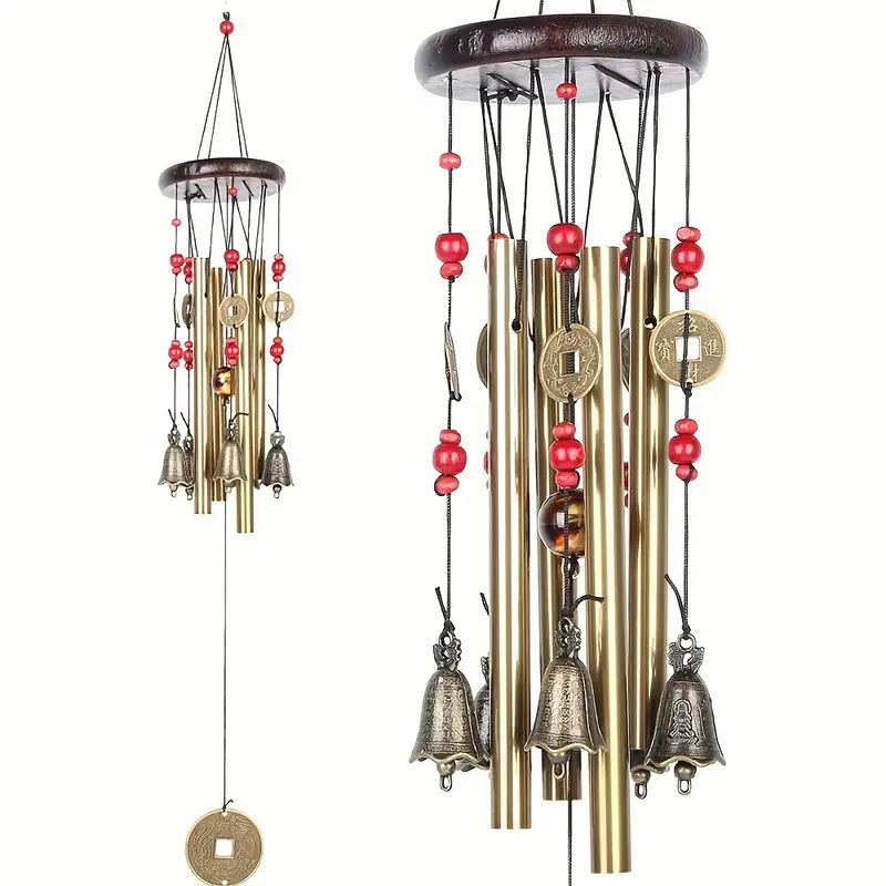 Wind Chime Tubular - Китайский традиционный ретро-колокольчик ветра, 4 трубки,