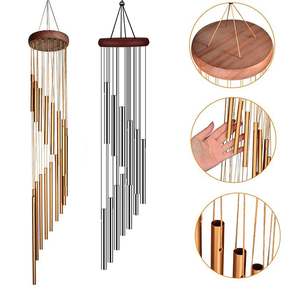 Wind Chime Tubular - 12 металлических алюминиевых трубок, колокольчики с